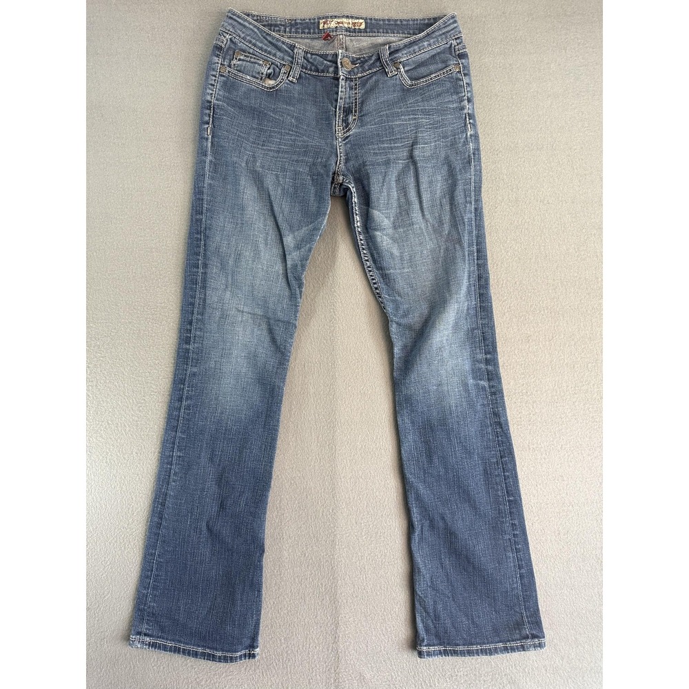 BKE Sabrina Jeans Womens 29x33.5 Medium Wash Blue Mid Rise Bootcut Denim Stretch